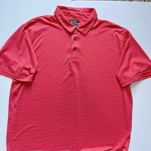 BEN HOGAN Performance Red and white Mens short sleeve Golf Polo Size L